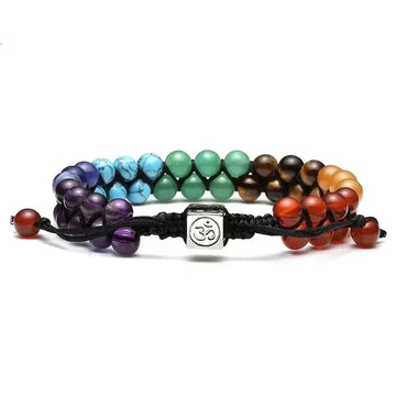 Bracelet 7 Chakras Double Rang de Pierres