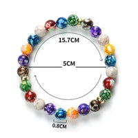 Bracelet 7 Chakras Effet Marbre Mixte