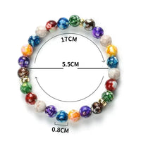 Bracelet 7 Chakras Effet Marbre Mixte