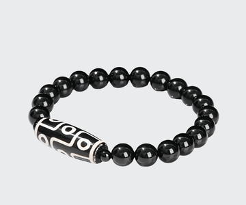 Bracelet 7 Chakras et Agate Noire