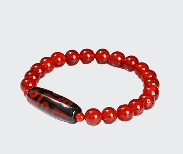 Bracelet 7 Chakras et Agate Rouge