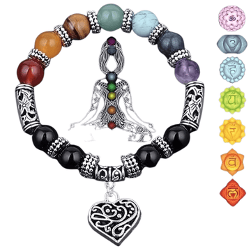 Bracelet 7 Chakras Pendentif Zen