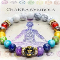 Bracelet 7 Chakras Symboles Zen