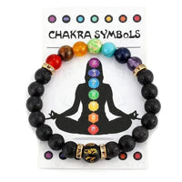Bracelet 7 Chakras Symboles Zen