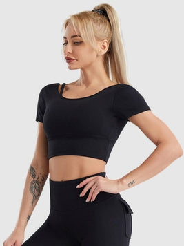 Short Sleeve Sports Bra | Yogaova