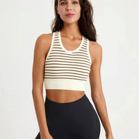 Brassière Sport Rayures Dos Nageur | Yogaova