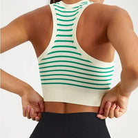 Brassière Sport Rayures Dos Nageur | Yogaova