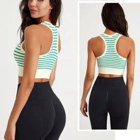 Brassière Sport Rayures Dos Nageur | Yogaova