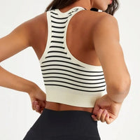 Brassière Sport Rayures Dos Nageur | Yogaova