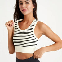 Brassière Sport Rayures Dos Nageur | Yogaova