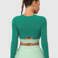 Brassière Sport Zippée Manches Longues | Yogaova