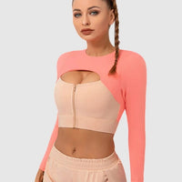Brassière Sport Zippée Manches Longues | Yogaova