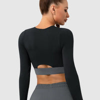 Brassière Sport Zippée Manches Longues | Yogaova