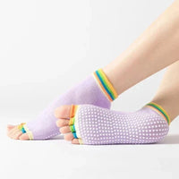 Chaussettes de Yoga 5 Doigts Colorées