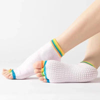 Chaussettes de Yoga 5 Doigts Colorées