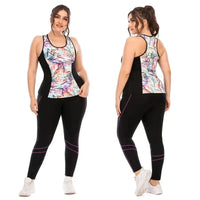 Combinaison de Yoga Grande Taille à Motifs