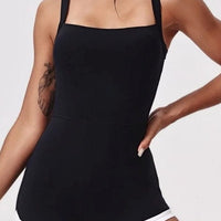 Combinaison short fitness femme dos nageur – Tenue gainante | Yogaova
