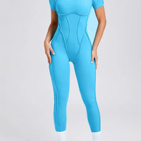 Combinaison Sport Manches Courtes Fitness Yoka - 2025 | Yogaova