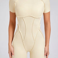Combinaison Sport Manches Courtes Fitness Yoka - 2025 | Yogaova