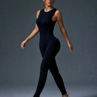 combinaison yoga femme fluide noire
