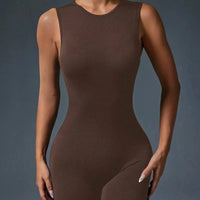 combinaison yoga femme marron