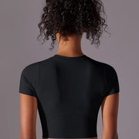 Crop Top Fitness Manches Courtes | Yogaova