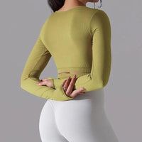 Crop Top Fitness Manches Longues | Yogaova