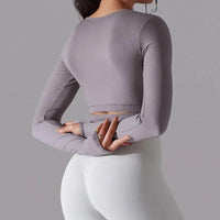 Crop Top Fitness Manches Longues | Yogaova