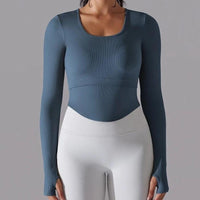 Crop Top Fitness Manches Longues | Yogaova