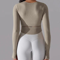 Crop Top Fitness Manches Longues | Yogaova