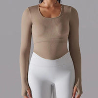Crop Top Fitness Manches Longues | Yogaova