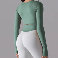 Crop Top Fitness Manches Longues | Yogaova