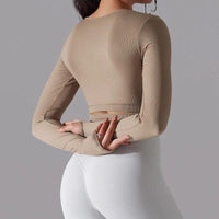 Crop Top Fitness Manches Longues | Yogaova