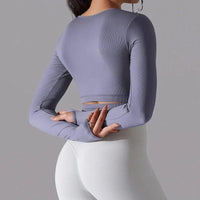 Crop Top Fitness Manches Longues | Yogaova