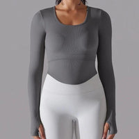 Crop Top Fitness Manches Longues | Yogaova