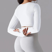 Crop Top Fitness Manches Longues | Yogaova