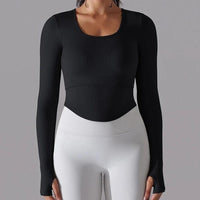 Crop Top Fitness Manches Longues | Yogaova