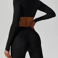 Crop Top Manches Longues Soutien-Gorge | Yogaova