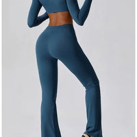Crop Top Manches Longues Soutien-Gorge | Yogaova