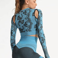 Crop top Sport Camouflage Maille | Yogaova