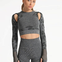 Crop top Sport Camouflage Maille | Yogaova