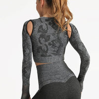 Crop top Sport Camouflage Maille | Yogaova