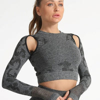 Crop top Sport Camouflage Maille | Yogaova