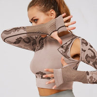 Crop top Sport Camouflage Maille | Yogaova