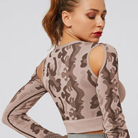 Crop top Sport Camouflage Maille | Yogaova