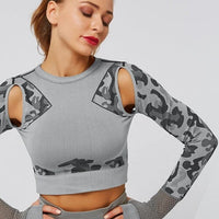 Crop top Sport Camouflage Maille | Yogaova