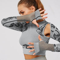 Crop top Sport Camouflage Maille | Yogaova