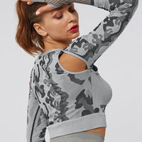 Crop top Sport Camouflage Maille | Yogaova