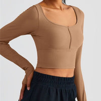 Crop Top Sport Côtelé | Yogaova