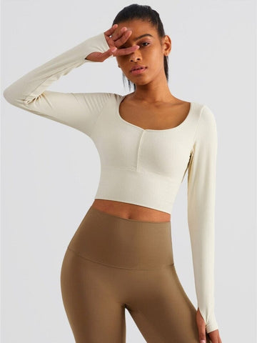 Crop Top Sport Côtelé | Yogaova